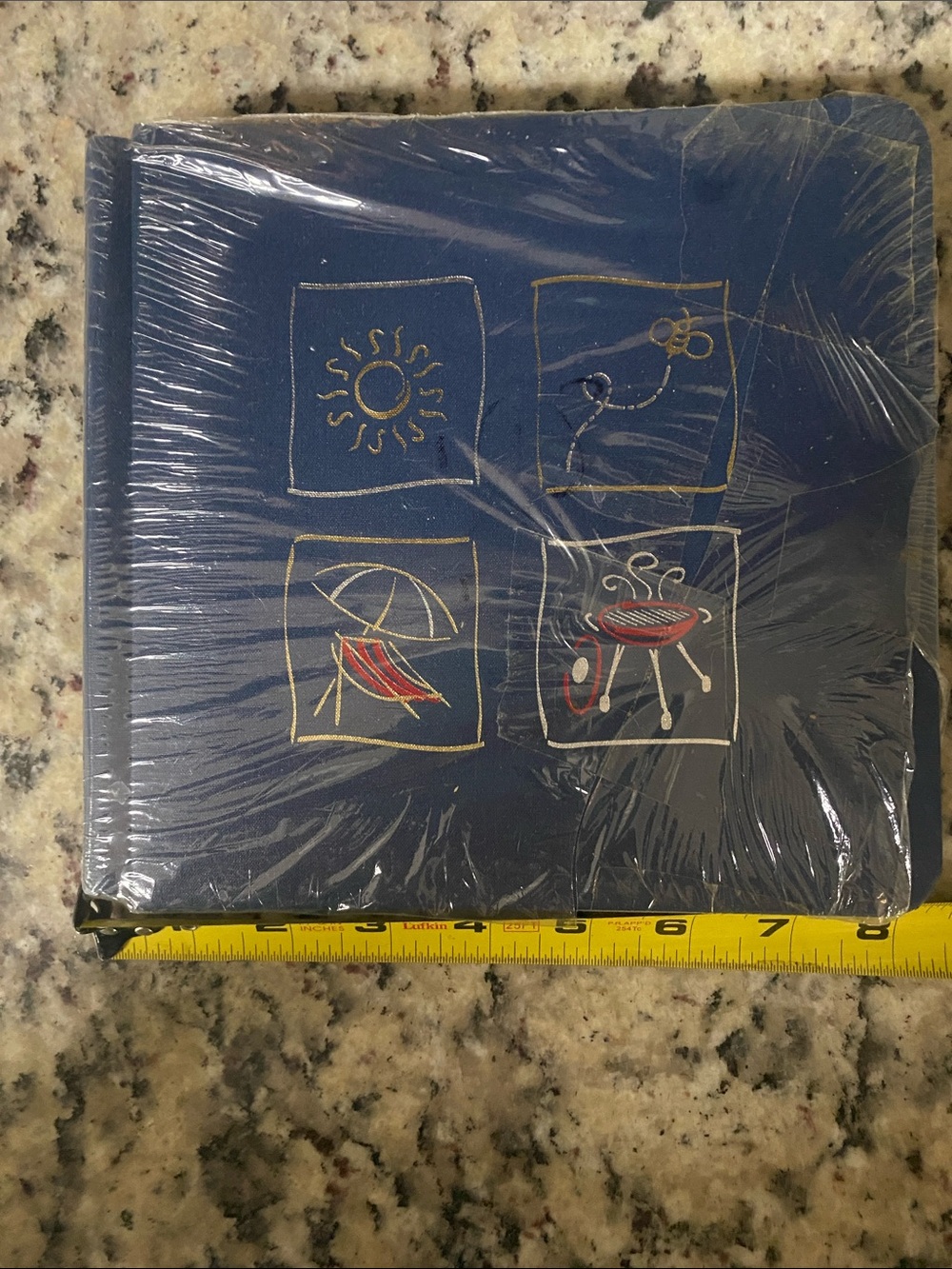Creative Memories Navy Blue Scrapbook with Gold and Red Accents new in package
